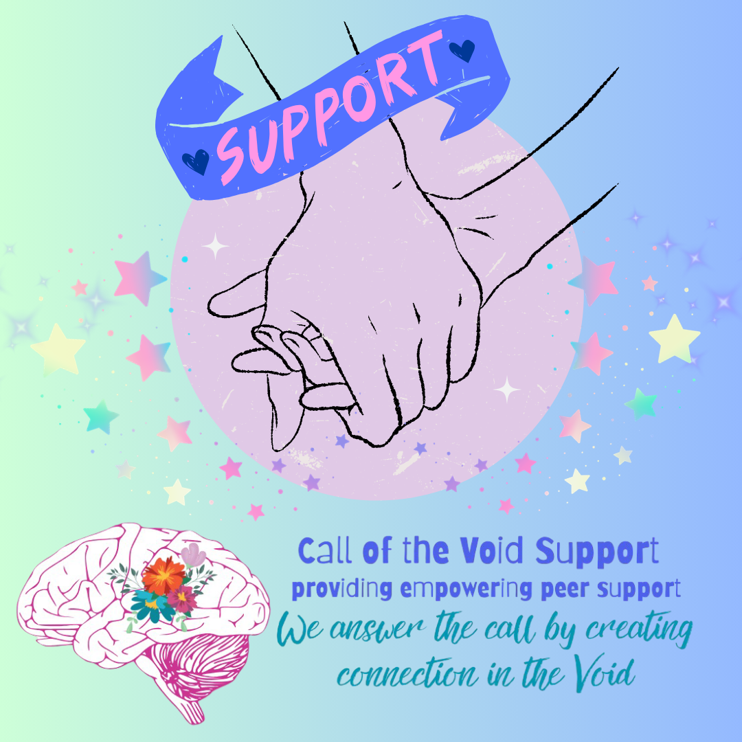 Two hands holding — we answer the call by creating connection in the void
